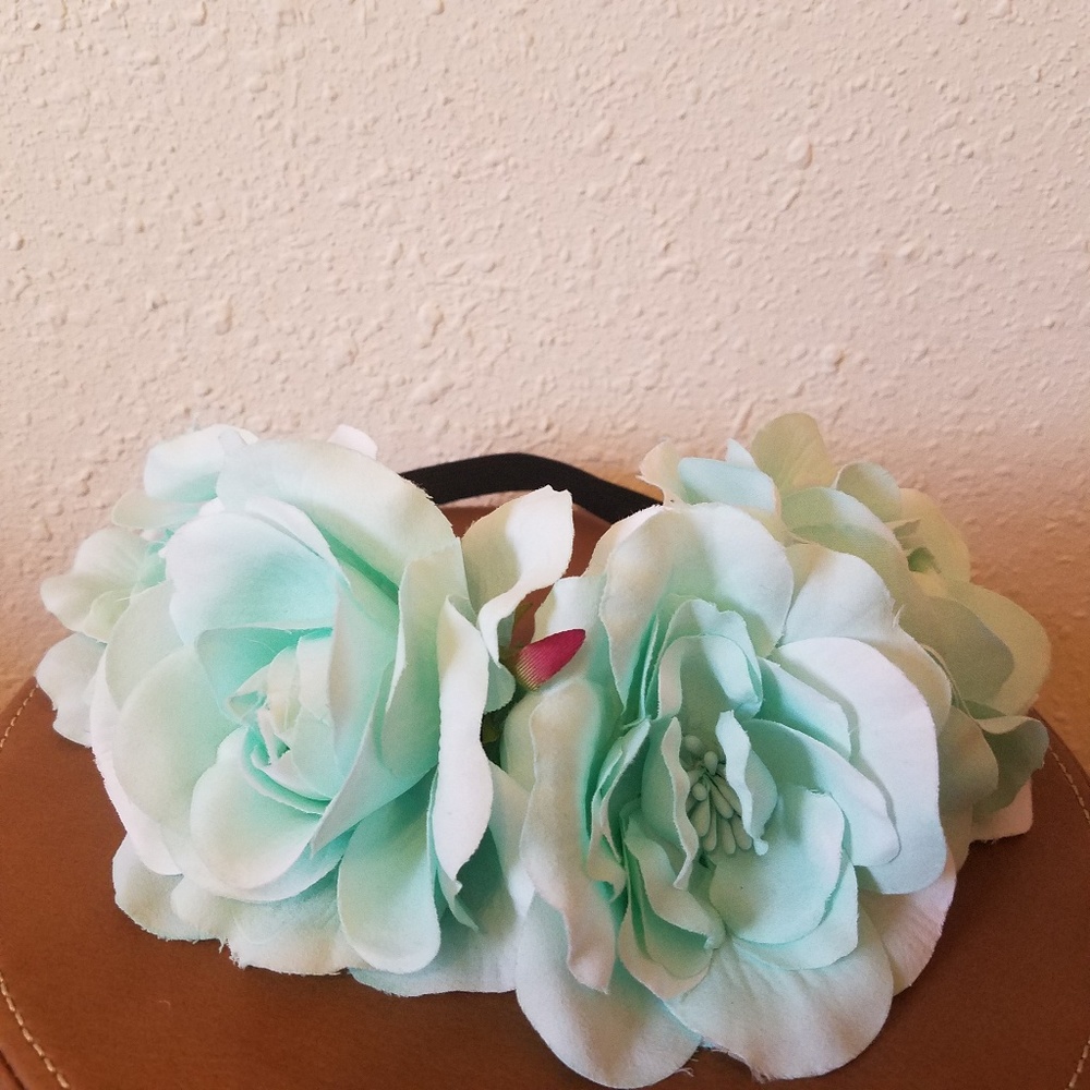 Blue Floral Headband
